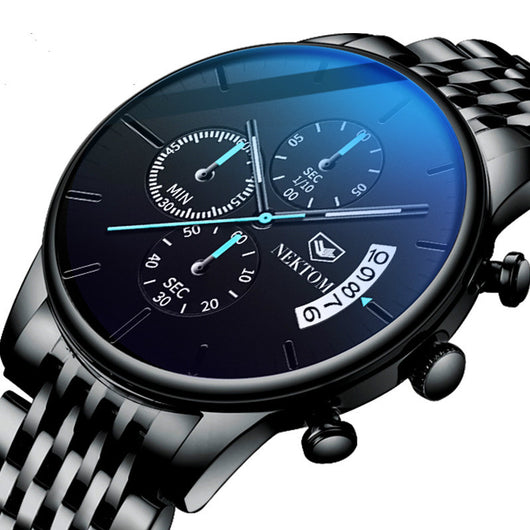 Reloj de Acero Inoxidable para Hombre con Cierre Mariposa y Movimiento de Cuarzo - Image 24