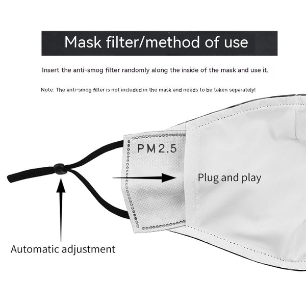Mascarilla Protectora Doble Capa con Estampado Animal Digital