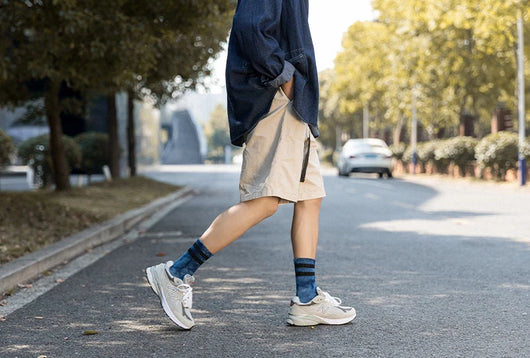 Calcetines para Parejas Tubo Alto Otoño Invierno con Diseño de Rayas - Image 10