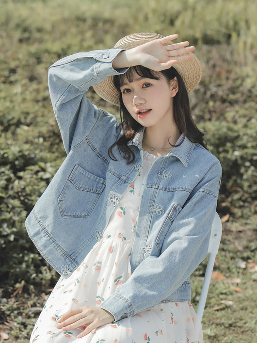 Chaqueta Denim Casual Versátil para Mujer - Estilo Literario - Image 2