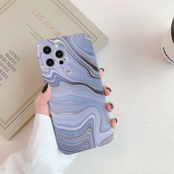 Funda de Teléfono Mármol Dorado Brillante - Diseño Elegante y Resistente