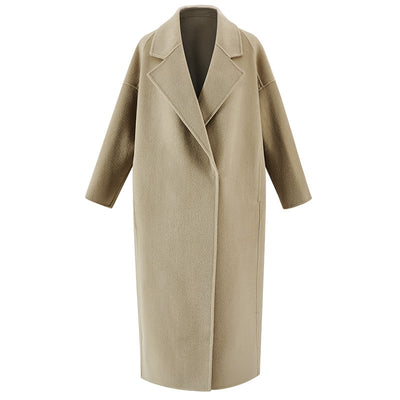 Abrigo de Lana Reversible con Efecto Agua - Elegancia Casual para Otoño e Invierno - Image 4