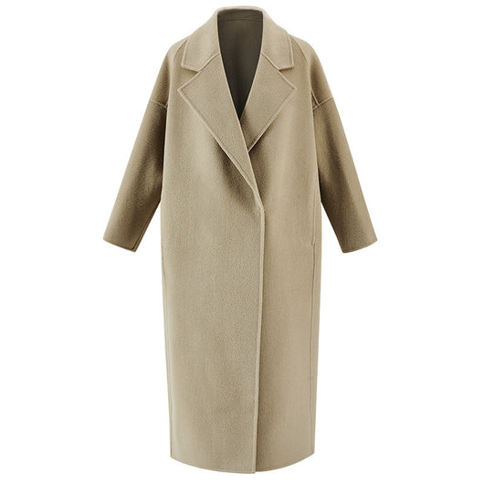 Abrigo de Lana Reversible con Efecto Agua - Elegancia Casual para Otoño e Invierno - Image 4