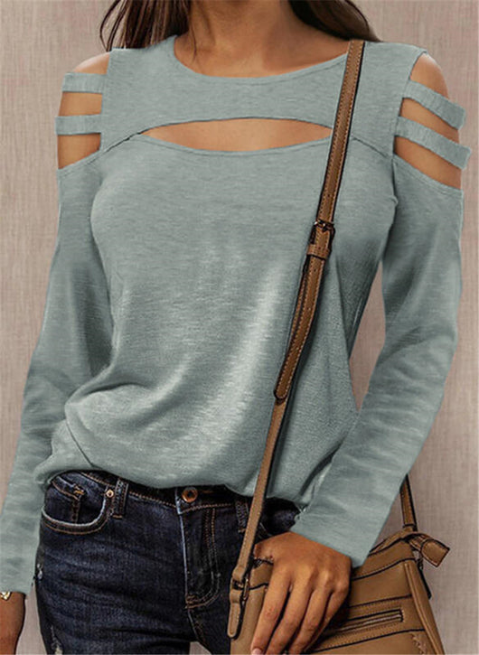 Camiseta Holgada Casual para Mujer con Agujeros Decorativos - Image 3