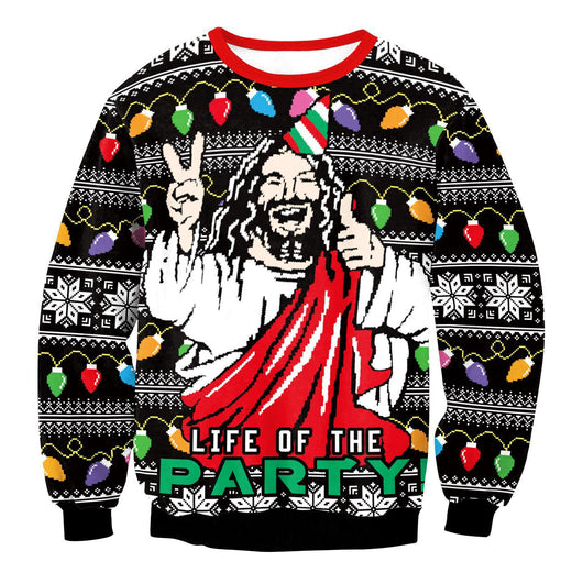Suéter Navideño Unisex con Estampado 3D de Cuello Redondo - Image 21