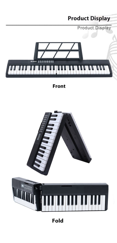 Piano Digital Portátil Plegable 61 Teclas con Carga Inteligente - Image 15