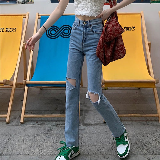 Jeans Cropped Slim Ajustado Mujer - Diseño Recto y Definido