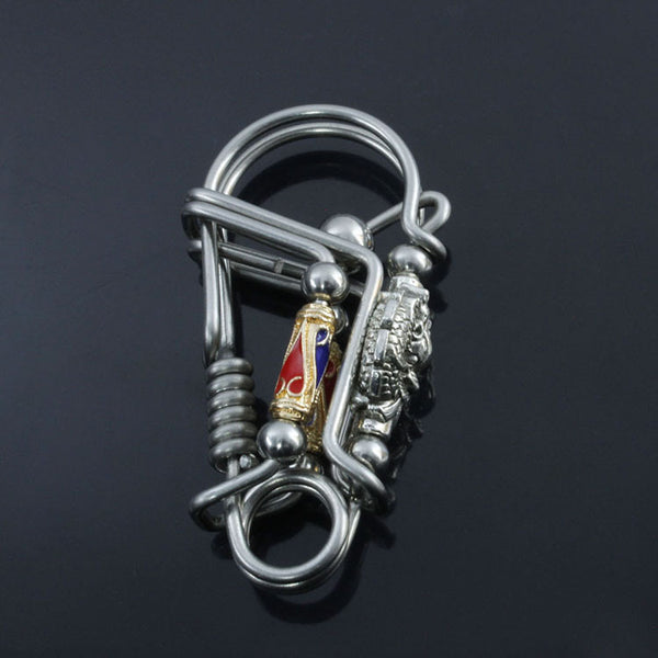 Llavero de Metal Brass para Auto - Colgante Unisex Elegante