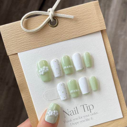 Uñas Postizas Removibles con Diseño Artístico
