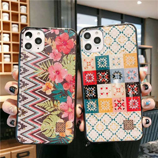 Funda Móvil con Diseño de Rayas Diamante y Onda Puntillada - Image 48