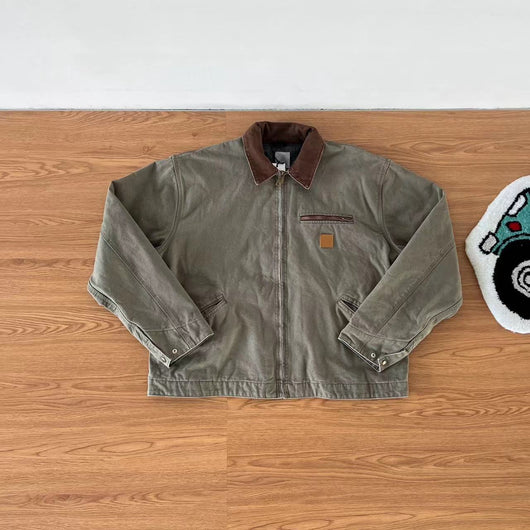 Chaqueta de Cuero con Cierre Tooling Corta y Ancha para Hombre - Image 6
