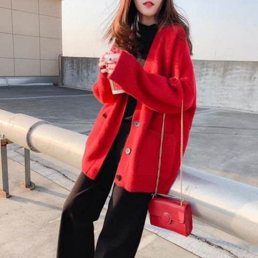 Cardigan Suelto Cómodo Estilo Coreano para Mujer - Image 6