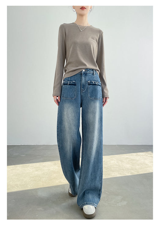 Pantalón Recto Retro Premium de Talle Alto con Corte Suelto - Image 25