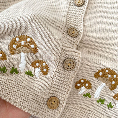 Cardigan de Punto Algodón con Bordado de Hongos - Colección Tide - Image 17