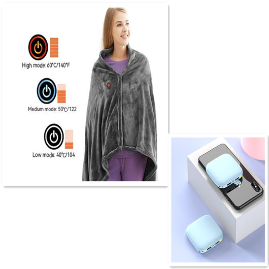 Manta Térmica USB con Calor Ajustable - Chal Calefactor Portátil - Image 5