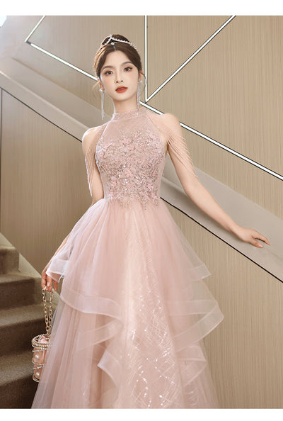 Vestido de Noche Elegante Rosa para Mujer - Image 10