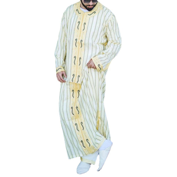 Camisas Casuales de Rayas Largas para Hombre - Corte Recto