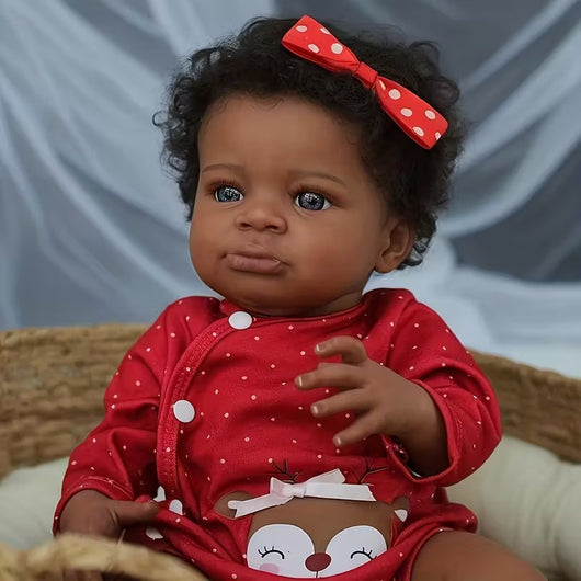 Muñeca Bebé Realista con Piel Pintada a Mano