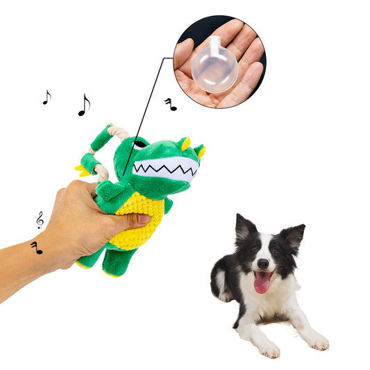 Juguete Masticable para Perros con Sonido - Dinosaurio Peluche Interactivo - Image 2