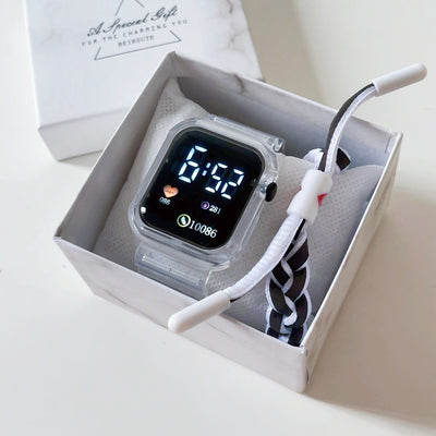Reloj Digital LED de Pantalla Cuadrada - Image 7