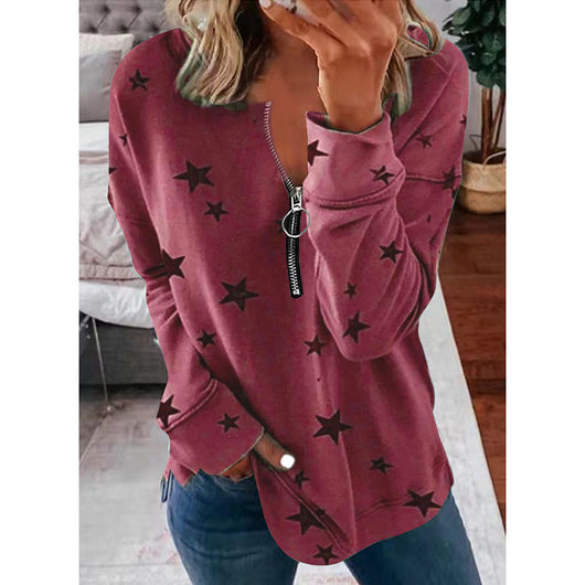 Sudadera Estampado Estrellas Manga Larga para Mujer - Image 9