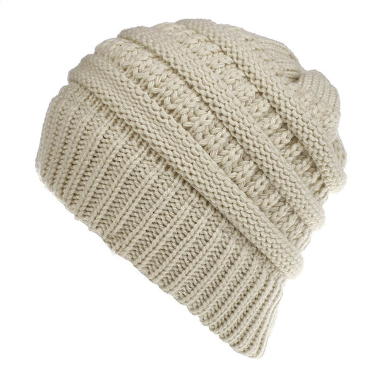 Gorro de Lana Tejida en Colores Sólidos para Mujer - Image 6