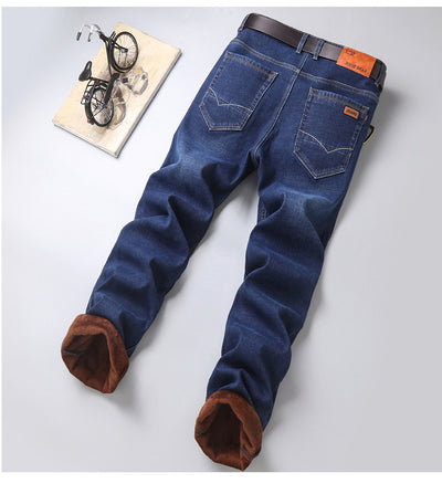 Jeans Casuales para Hombre con Forro Grueso y Terciopelo - Image 22