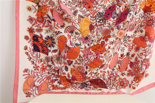 Pañuelo Cuadrado Retro Estampado para Mujer - Diseño Clásico - Image 59