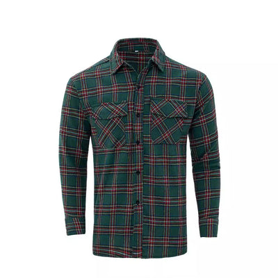 Camisa Manga Larga Cuadros con Solapa - Estilo Casual Moderno - Image 4