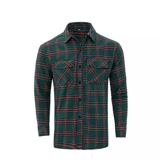 Camisa Manga Larga Cuadros con Solapa - Estilo Casual Moderno - Image 4