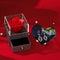 Feminine Design Sense Geometric Diamond Earrings Female Long Temperament Rose gift box