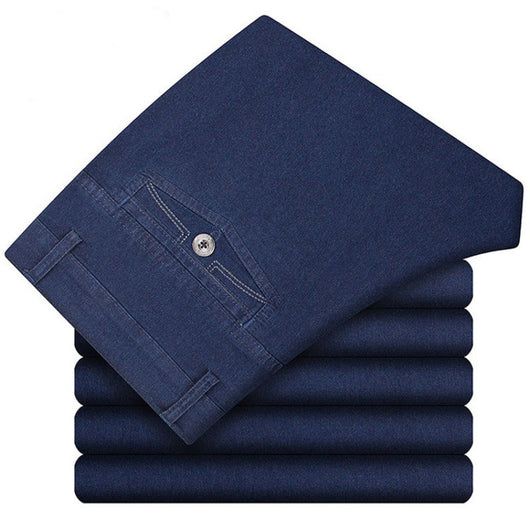 Jeans de Talle Alto con Forro de Terciopelo para Hombre - Calidez y Comodidad - Image 3