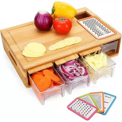 Tabla de Corte Multifuncional de Bambú con Caja de Almacenamiento - Image 4