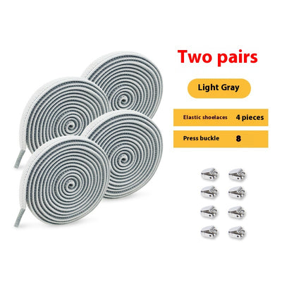 Cordones Elásticos sin Nudo - Zapatos Blancos Unisex con Cierre Ajustable - Image 16