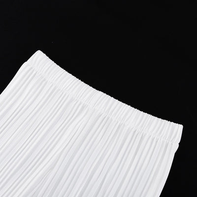 Conjunto Elegante Mujer: Pantalón Plisado Blanco y Playera Cuello Redondo - Image 17