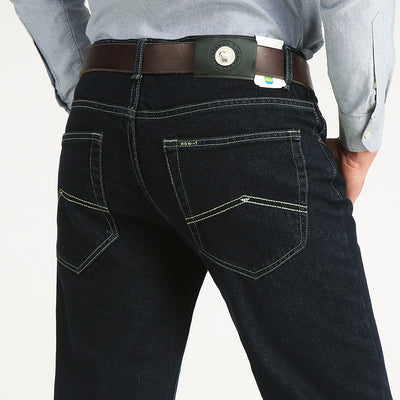 Jeans Retro de Cintura Alta Holgados Corte Recto para Hombre - Image 2
