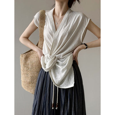 Chaleco Anudado Escote V para Mujer - Ajuste Slim Reductor - Image 4