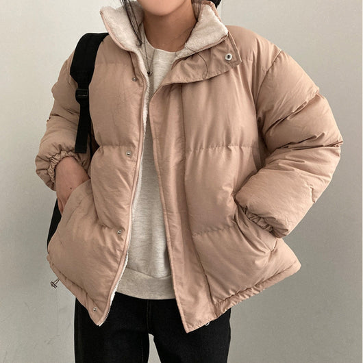 Abrigo Acolchado Reversible de Cuello Alto para Mujer - Cálido y Versátil - Image 8