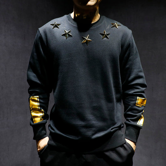 Sudadera con Estrella Dorada y Tachuelas - Image 10