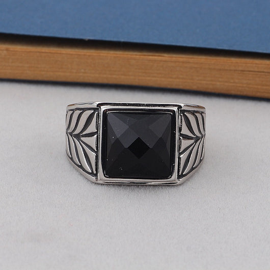 Anillo de Plata Esterlina con Ágata Negra - Diseño Artesanal Unisex - Image 4