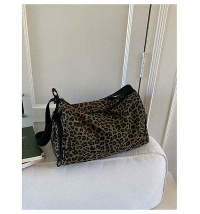 Bolso Mensajero Deportivo Estampado Leopardo Gran Capacidad - Image 22