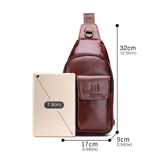 Bolso Bandolera de Cuero Genuino Primera Capa