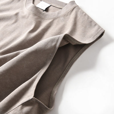 Camiseta Sin Mangas de Algodón Lavado Vintage para Hombre - Image 12