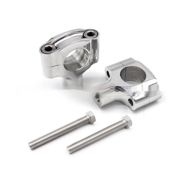Manillar Universal de Diámetro Ajustable para Motos - Acabado Plateado