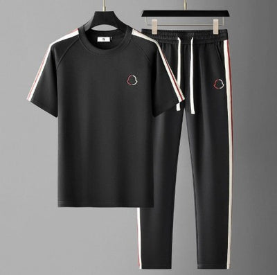 Conjunto Casual de Verano para Hombre con Playera Lisa de Manga Corta - Image 11