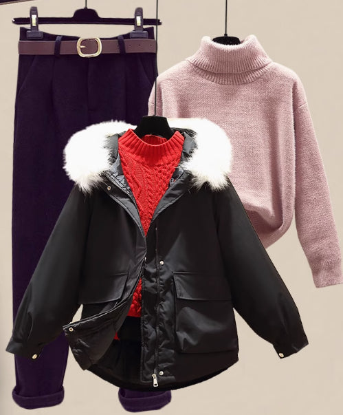 Conjunto de Sudadera Acolchada de Algodón para Mujer - Image 17