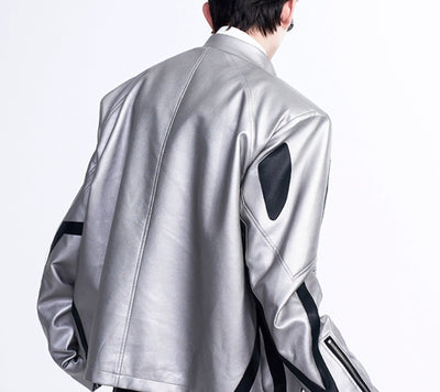 Chaqueta Motociclista con Solapa Oblicua - Image 16