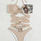 Bikini Sexy con Paneles y Cordones Ajustables