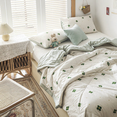 Edredón de Algodón Estilo Japonés con Diseño Floral para Aire Acondicionado - Image 4