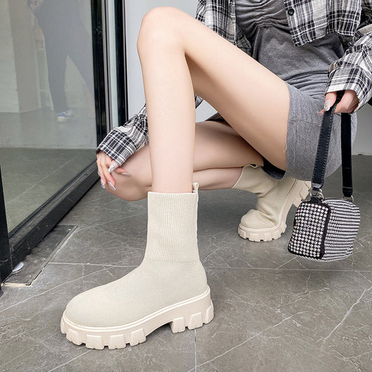 Botas Cortas Ajustadas para Mujer - Diseño Elegante y Versátil